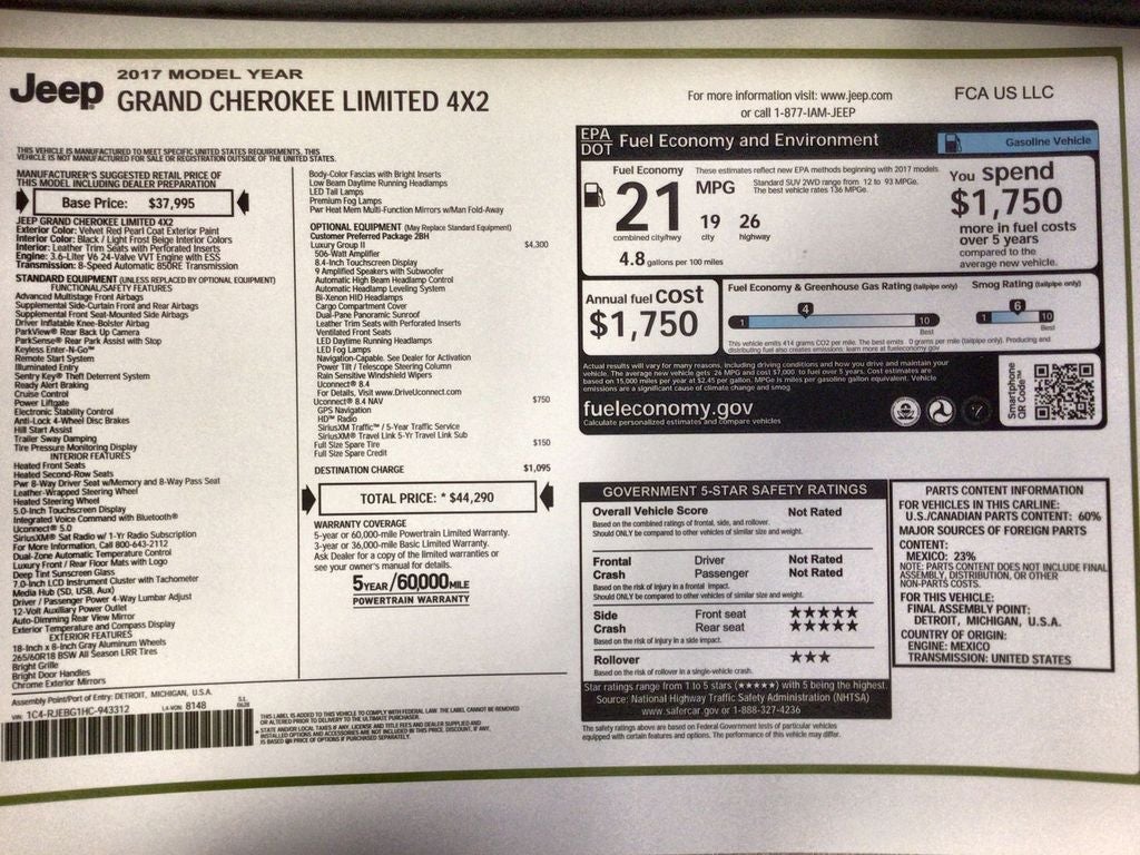 2017 Jeep Grand Cherokee Limited