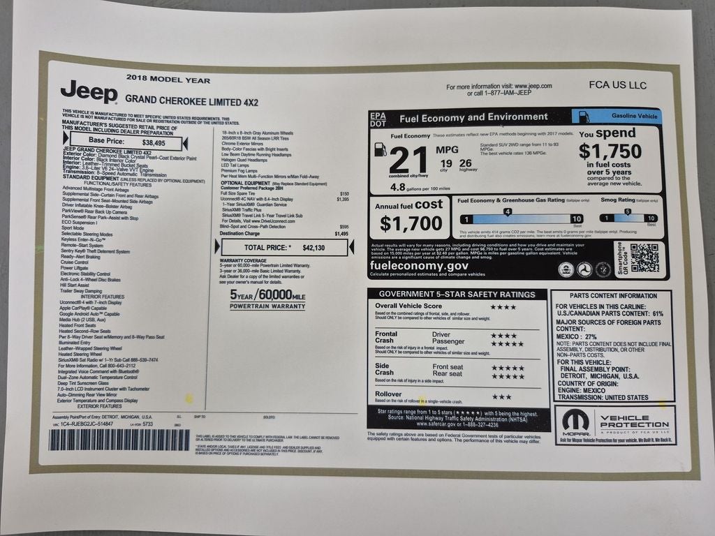 2018 Jeep Grand Cherokee Limited