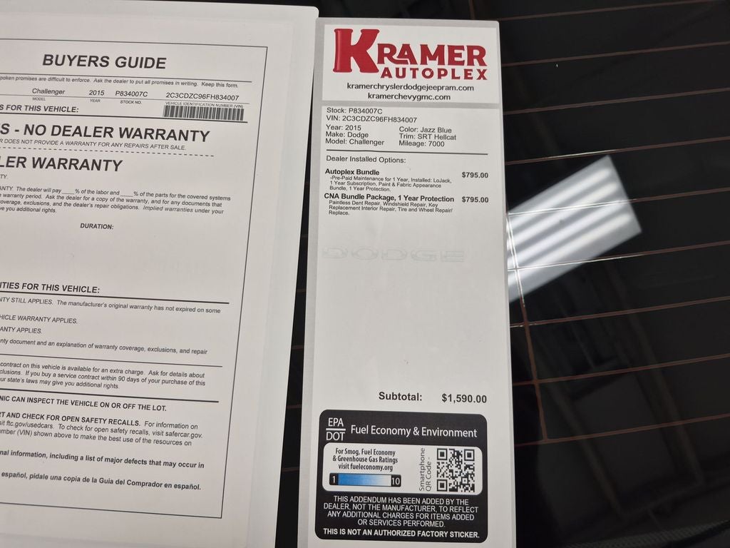 2015 Dodge Challenger SRT Hellcat