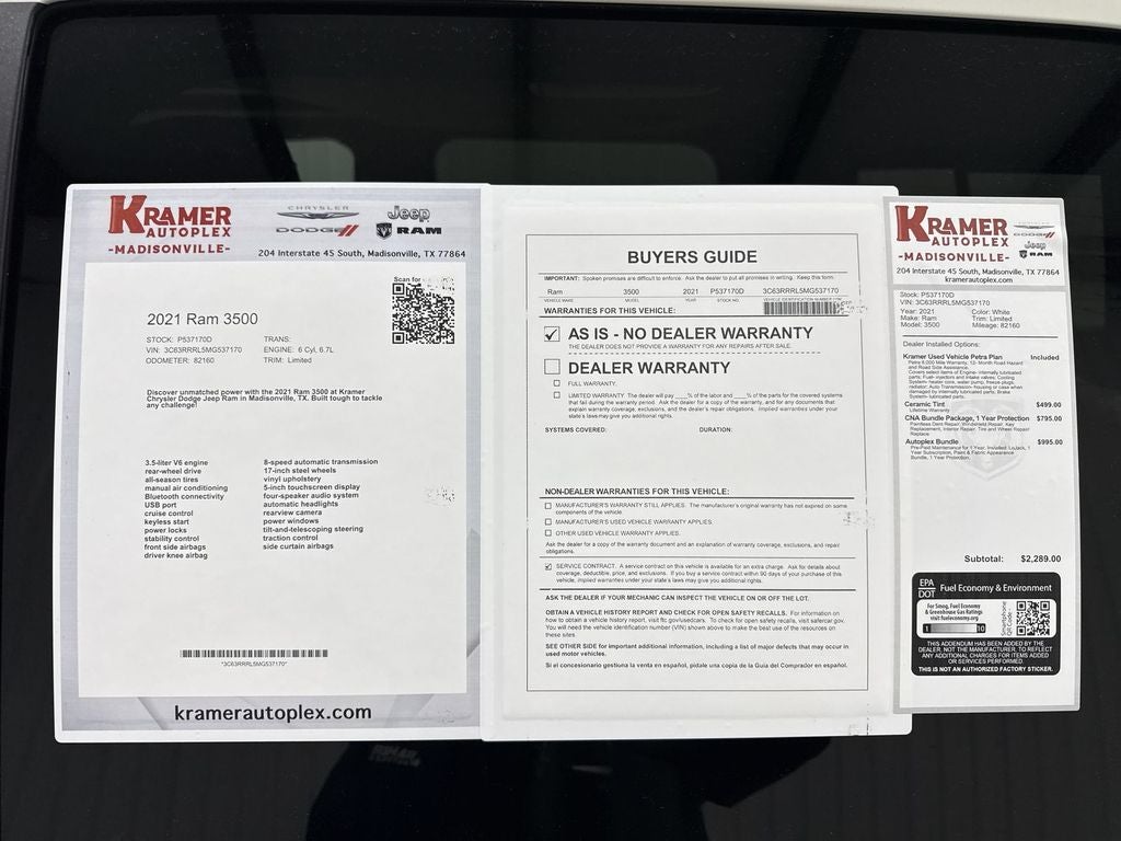 2021 RAM 3500 Limited