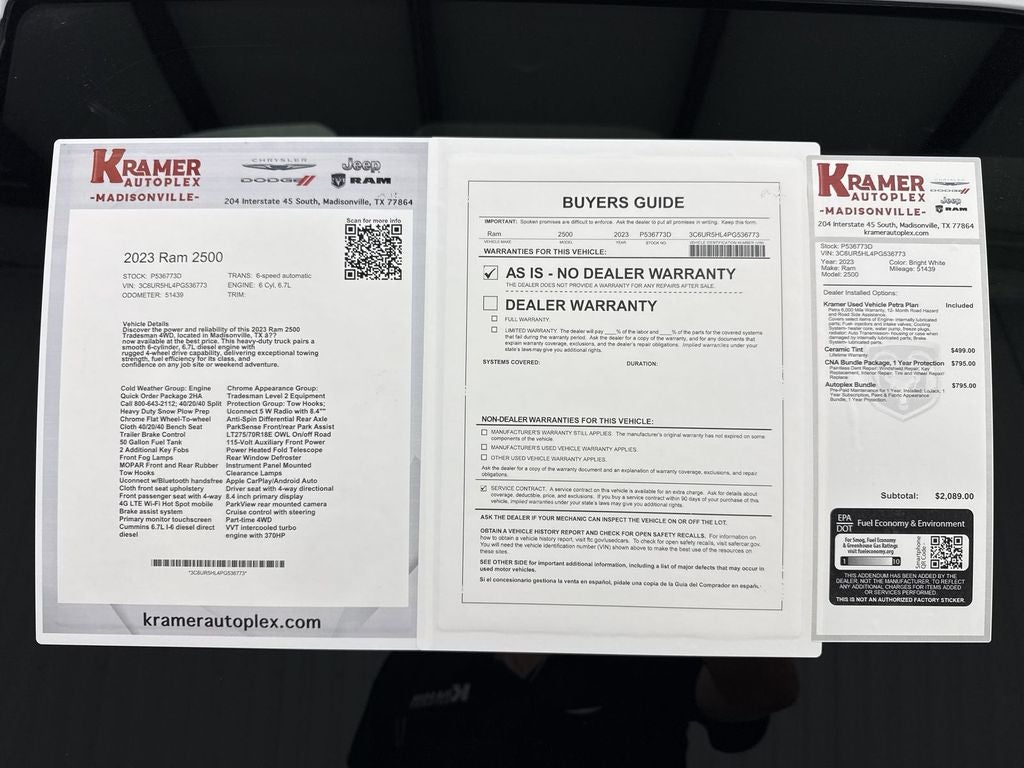 2023 RAM 2500 Tradesman