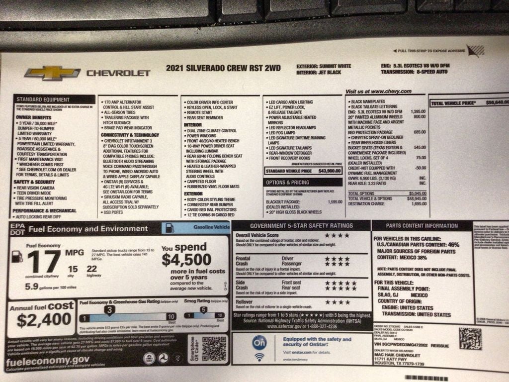 2021 Chevrolet Silverado 1500 RST