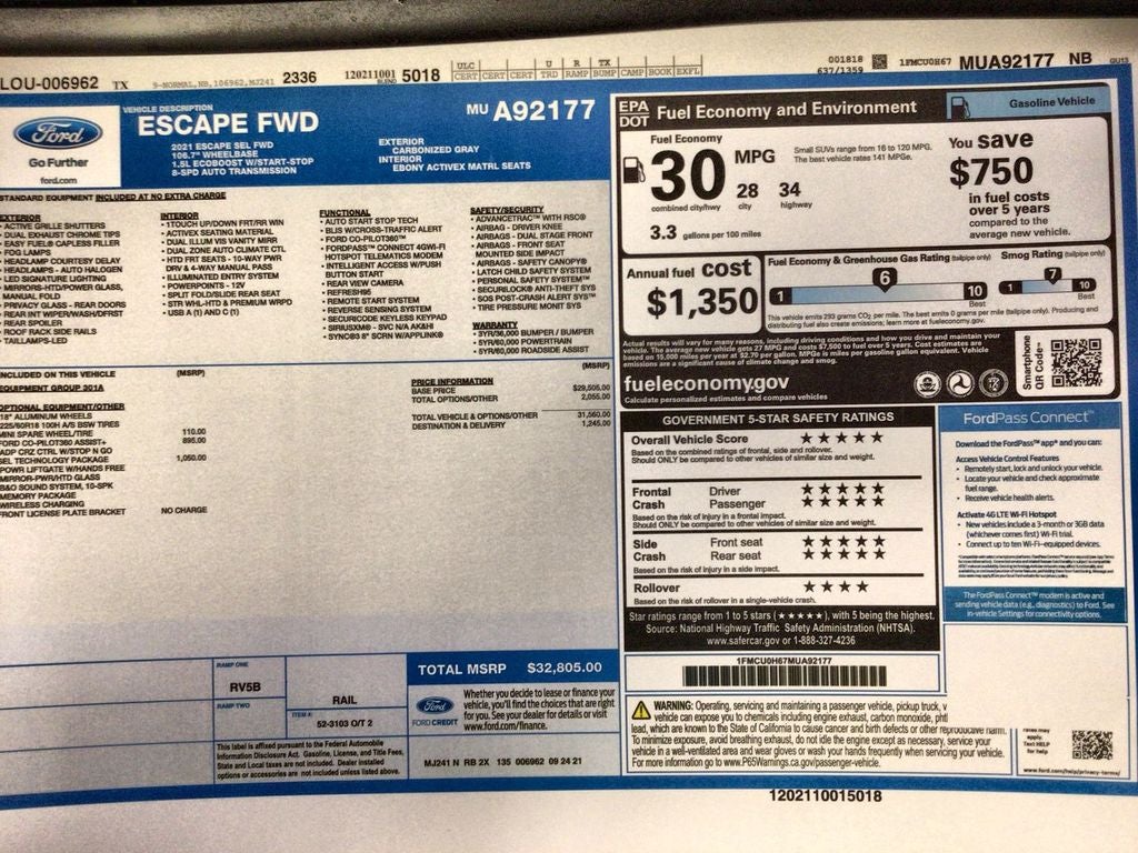 2021 Ford Escape SEL