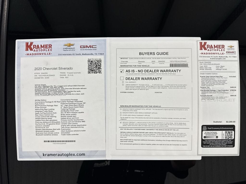 2020 Chevrolet Silverado 1500 RST