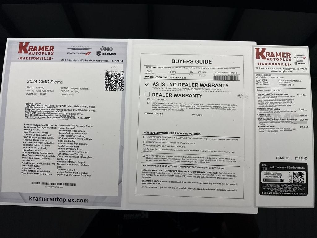 2024 GMC Sierra 3500HD 4WD Crew Cab Long Bed Denali