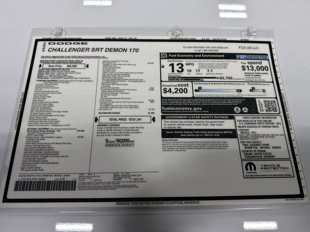 2023 Dodge Challenger SRT Demon