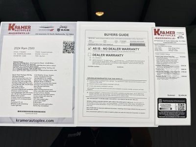 2024 RAM 2500 Big Horn Crew Cab 4x4 6'4' Box