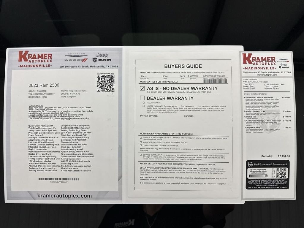 2023 RAM 2500 Limited Longhorn Crew Cab 4x4 6'4' Box