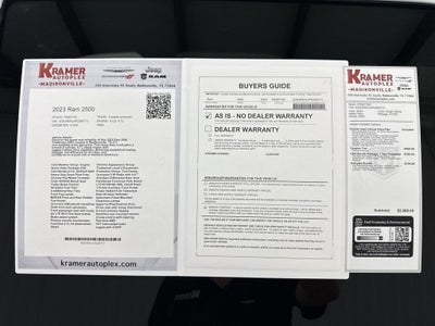 2023 RAM 2500 Tradesman Crew Cab 4x4 8' Box