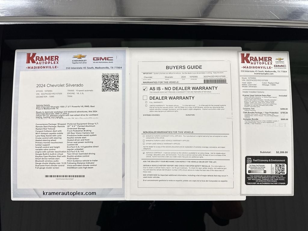 2024 Chevrolet Silverado 1500 2WD Crew Cab Short Bed LT