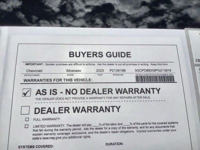 2023 Chevrolet Silverado 1500 4WD Crew Cab Short Bed Custom