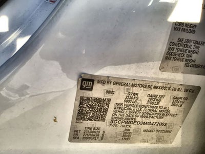 2021 Chevrolet Silverado 1500 2WD Crew Cab Short Bed RST