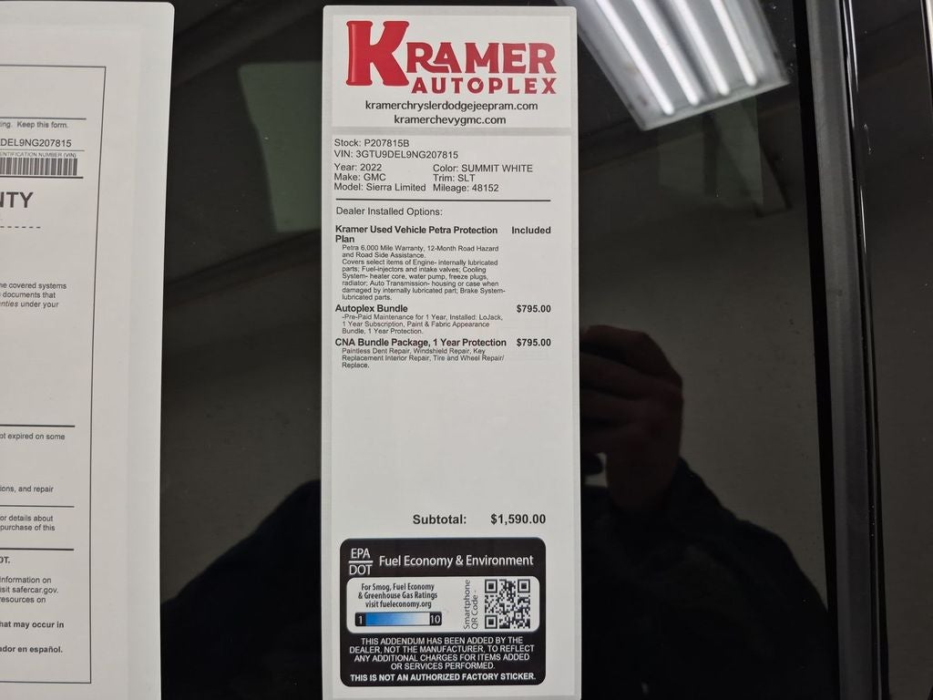 2022 GMC Sierra 1500 Limited 4WD Crew Cab Short Box SLT